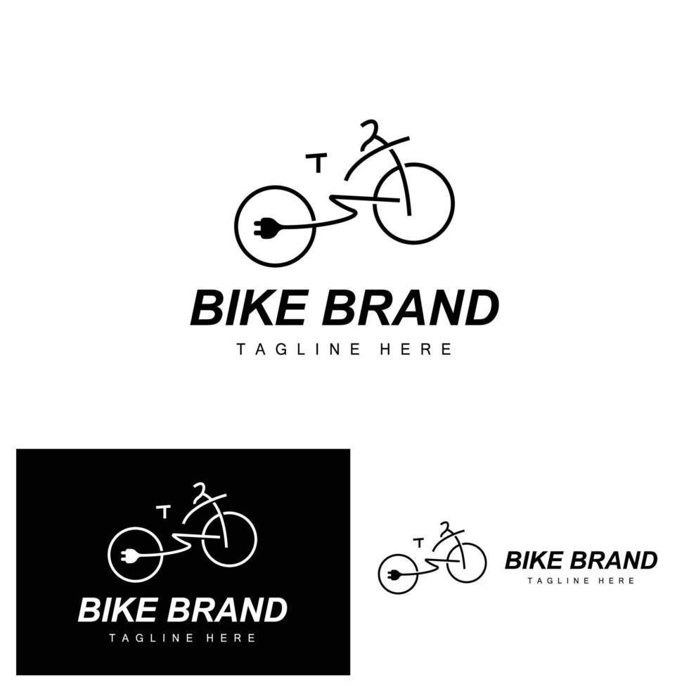 fiets logo, voertuig vector, fiets silhouet icoon, gemakkelijk ontwerp inspiratie vector