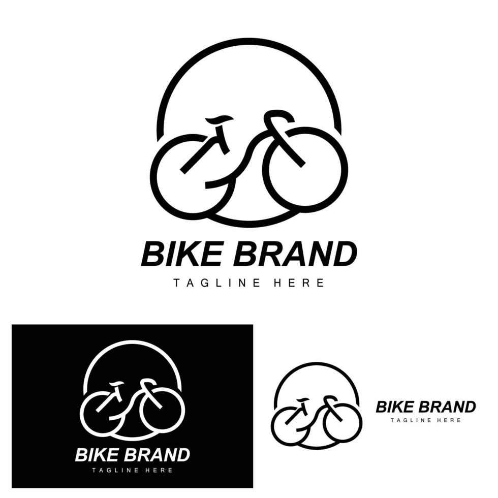 fiets logo, voertuig vector, fiets silhouet icoon, gemakkelijk ontwerp inspiratie vector