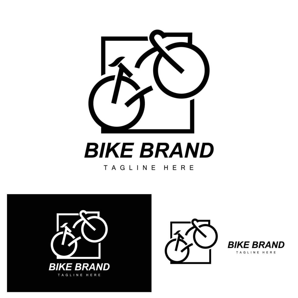 fiets logo, voertuig vector, fiets silhouet icoon, gemakkelijk ontwerp inspiratie vector