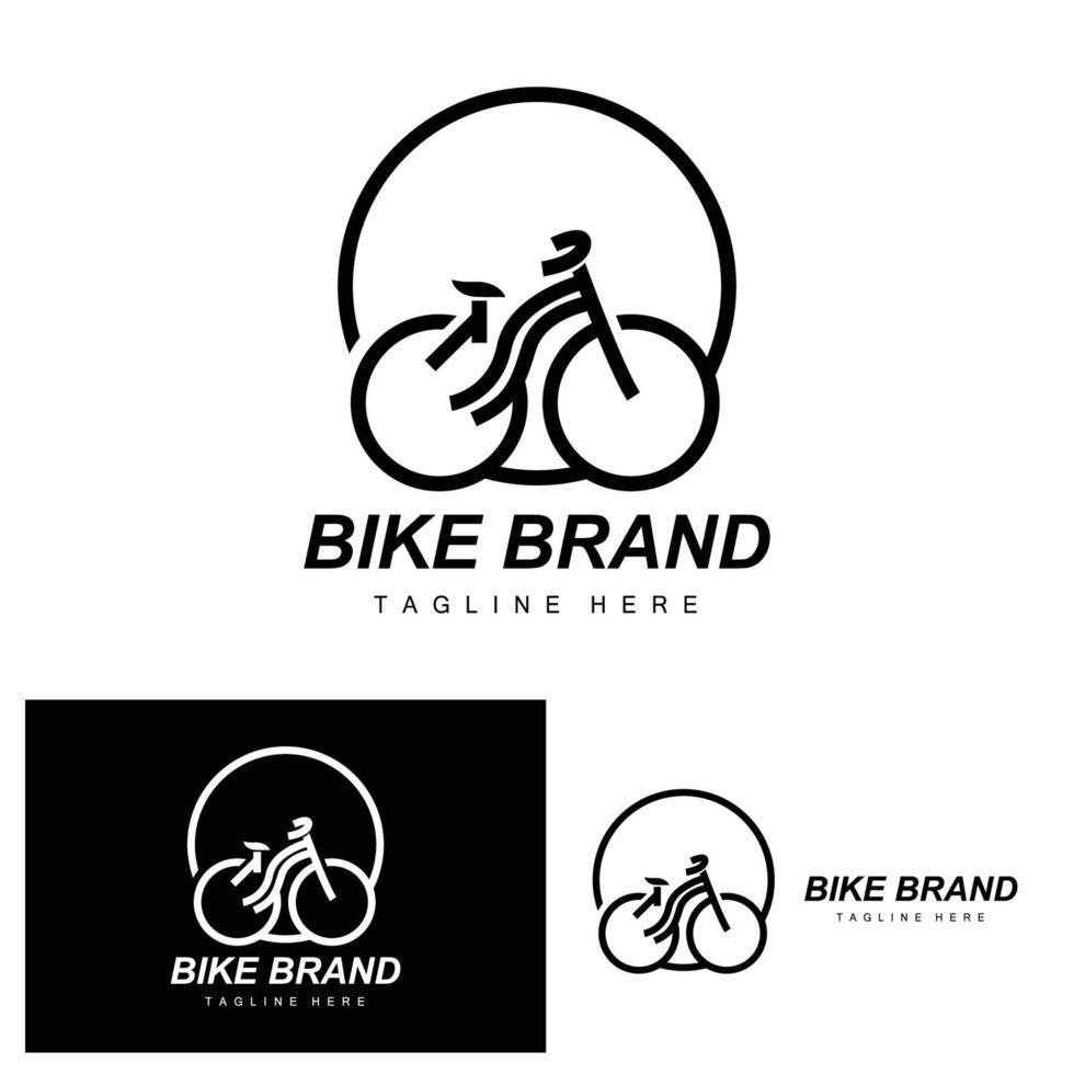 fiets logo, voertuig vector, fiets silhouet icoon, gemakkelijk ontwerp inspiratie vector