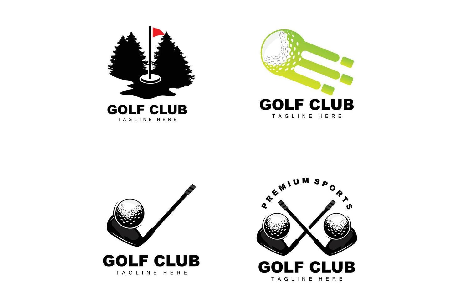 golf bal logo, vector stok golf. buitenshuis sport- spel, discipline ontwerp, icoon sjabloon