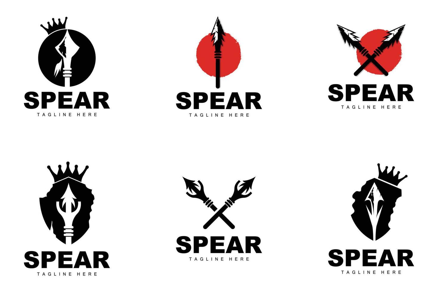 speer logo, lang reeks het werpen wapen doelwit icoon ontwerp, Product en bedrijf merk icoon illustratie vector