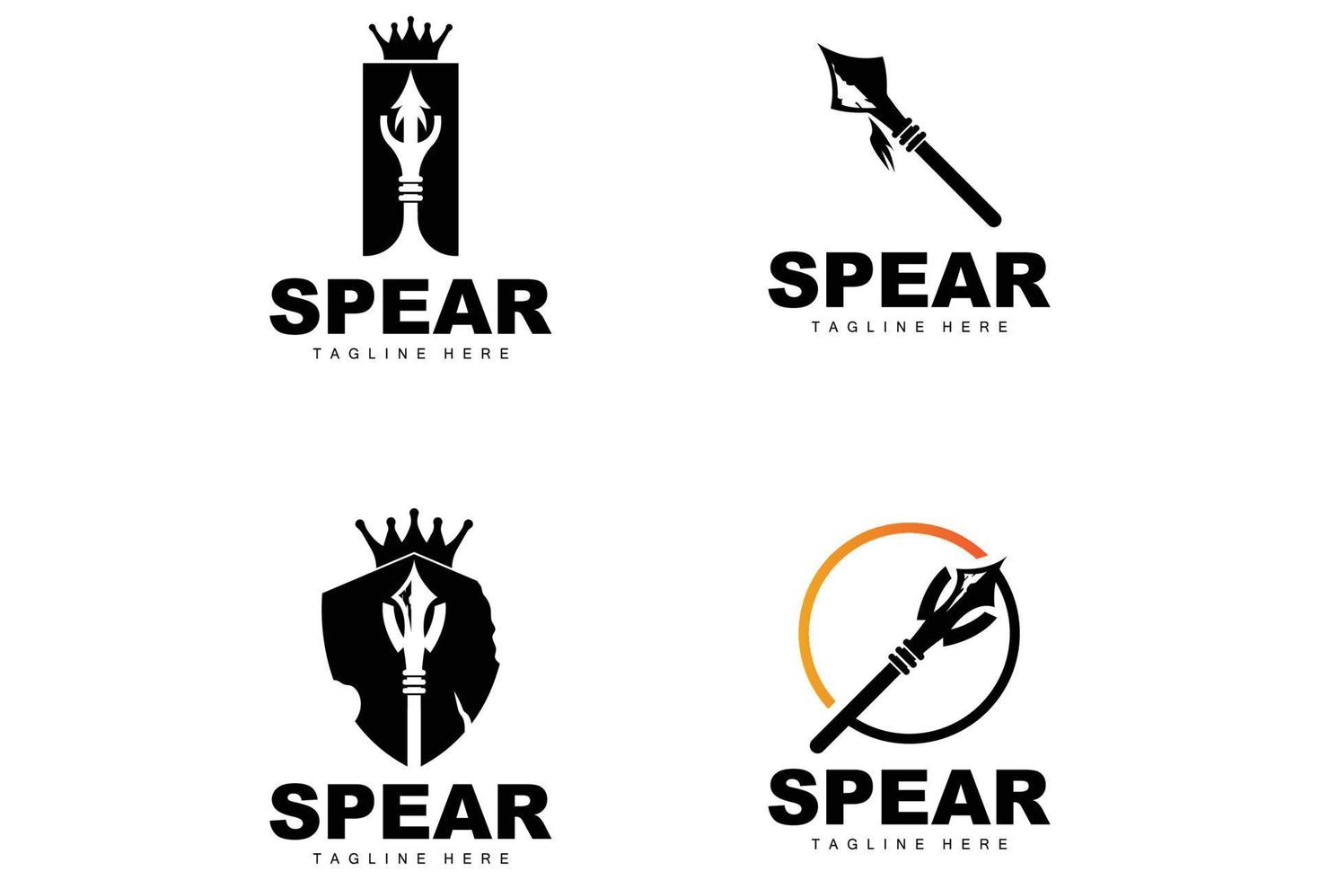 speer logo, lang reeks het werpen wapen doelwit icoon ontwerp, Product en bedrijf merk icoon illustratie vector