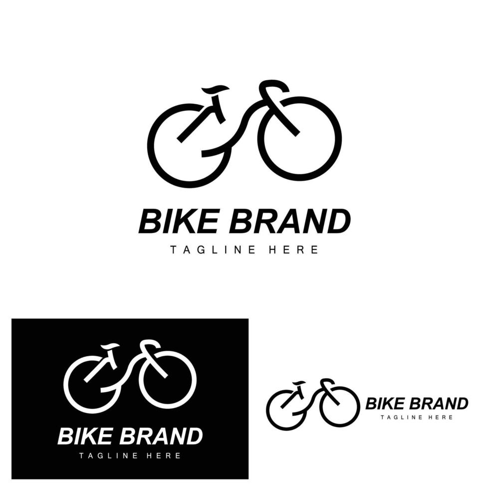 fiets logo, voertuig vector, fiets silhouet icoon, gemakkelijk ontwerp inspiratie vector