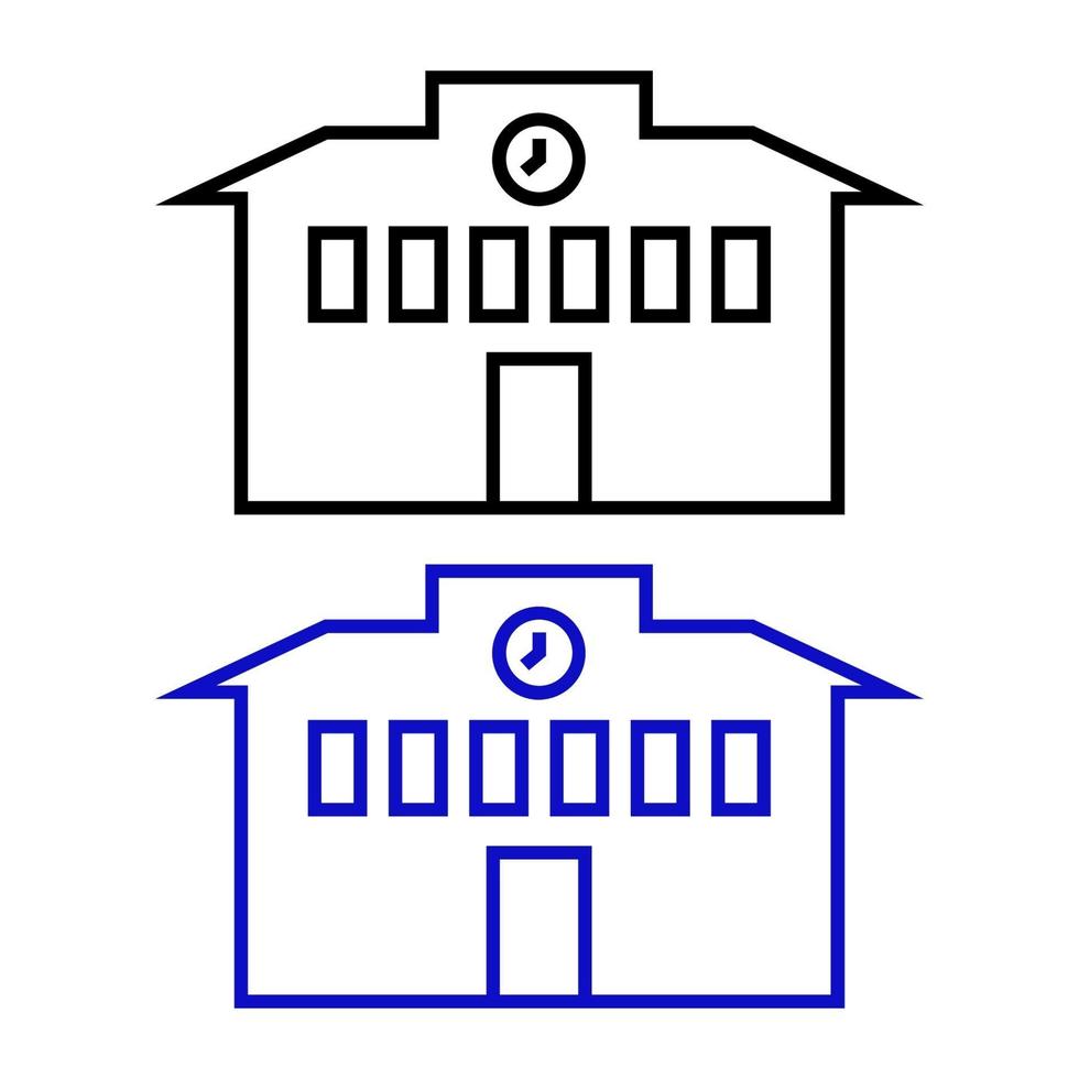 school ingesteld op witte achtergrond vector