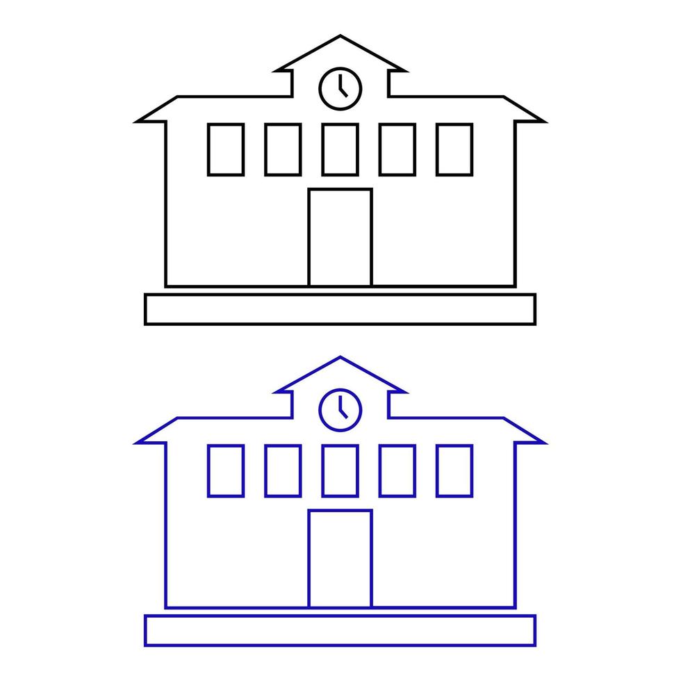 school ingesteld op witte achtergrond vector