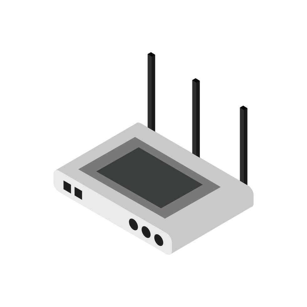 isometrische router ingesteld op witte achtergrond vector