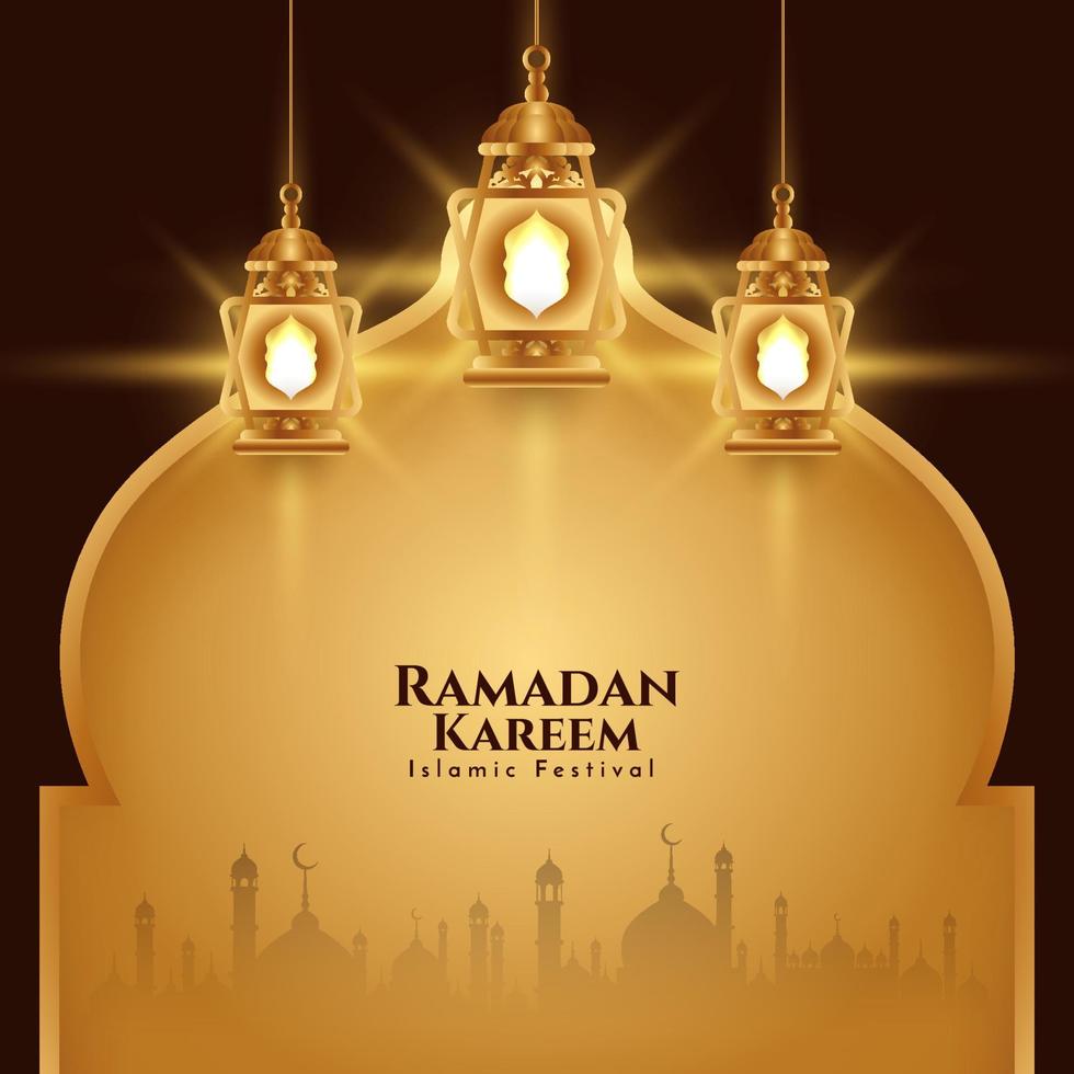 Ramadan kareem religieus Islamitisch festival decoratief achtergrond vector