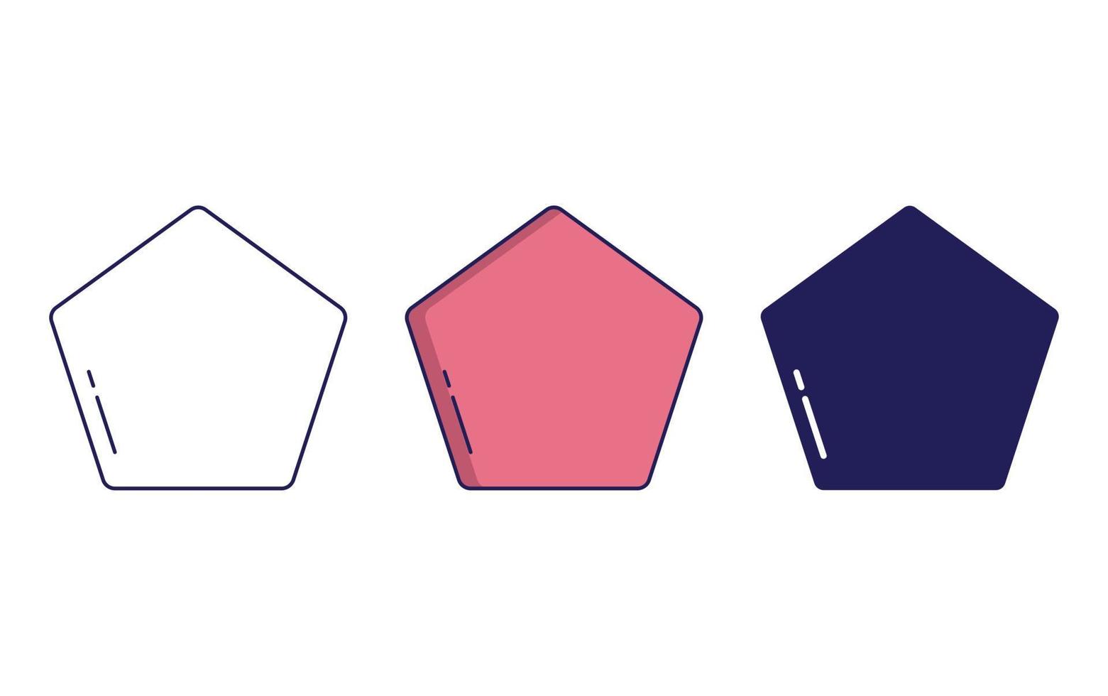 Pentagon geometrie vorm vector icoon