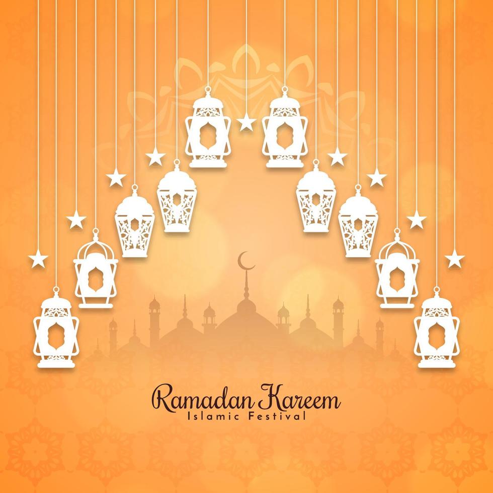 mooi Ramadan kareem Islamitisch traditioneel festival achtergrond vector