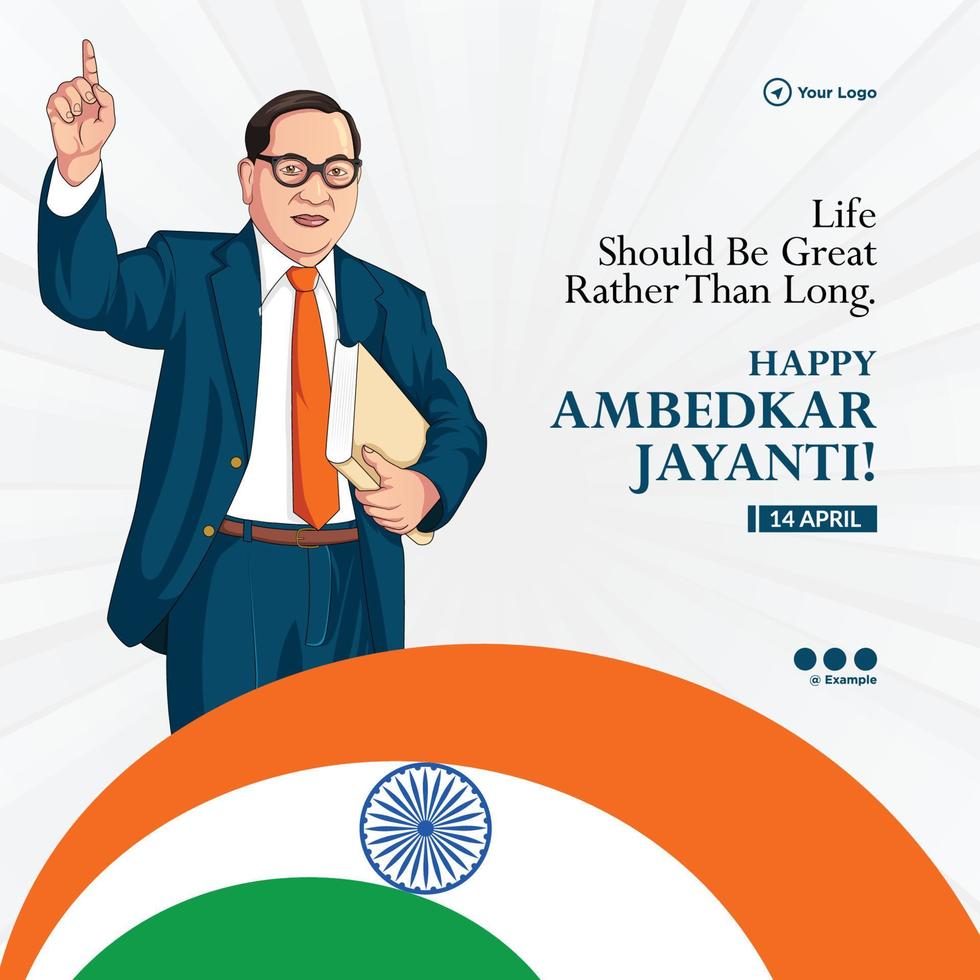 banier ontwerp van gelukkig ambedkar Jayanti sjabloon vector