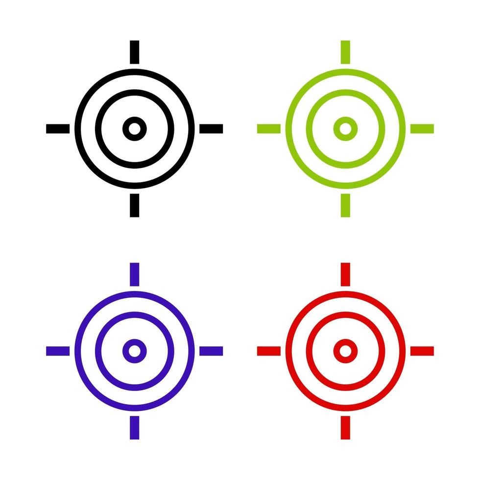 set doelwit op witte achtergrond vector