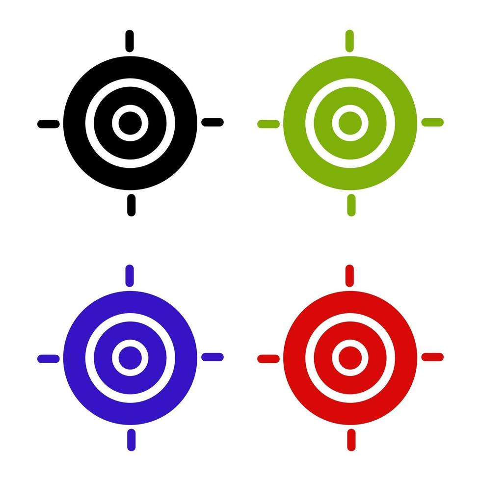 set doelwit op witte achtergrond vector