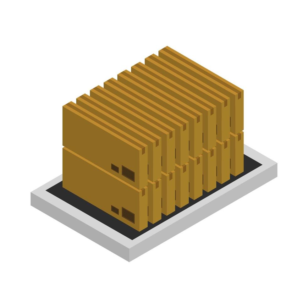 set tafel met isometrische vakken op witte achtergrond vector