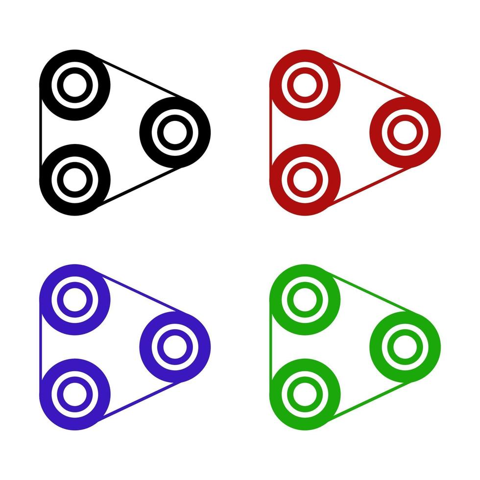 set distributieriem op witte achtergrond vector