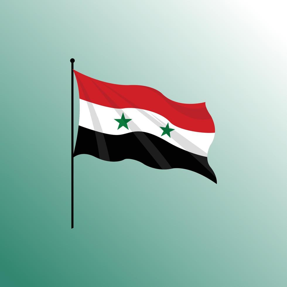 vlag van Syrië premie vector illustratie
