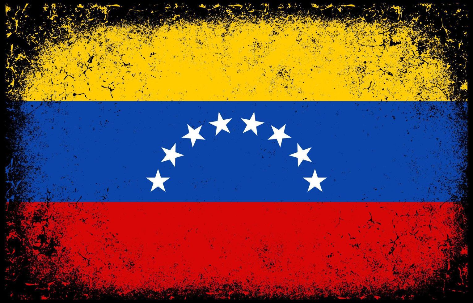 oud vuil grunge wijnoogst Venezuela nationaal vlag illustratie vector