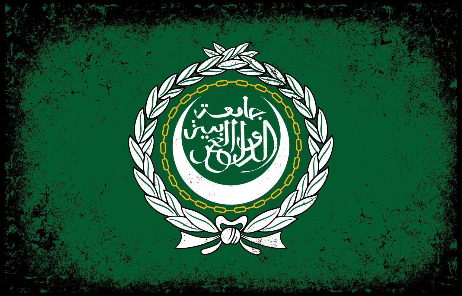 oud vuil grunge wijnoogst liga van Arabisch staten vlag illustratie vector