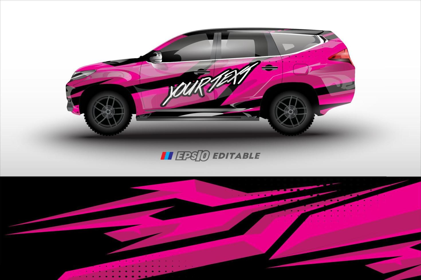 rally en bedrijf auto kleurstelling sticker vector inpakken ontwerp