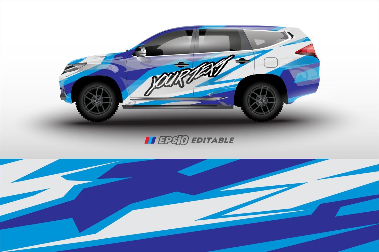 rally en bedrijf auto kleurstelling sticker vector inpakken ontwerp