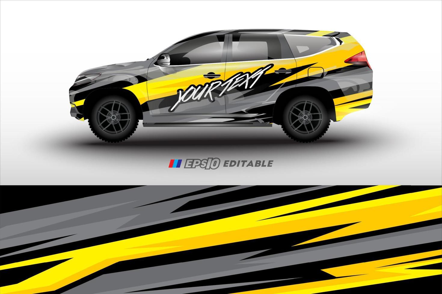 rally en bedrijf auto kleurstelling sticker vector inpakken ontwerp