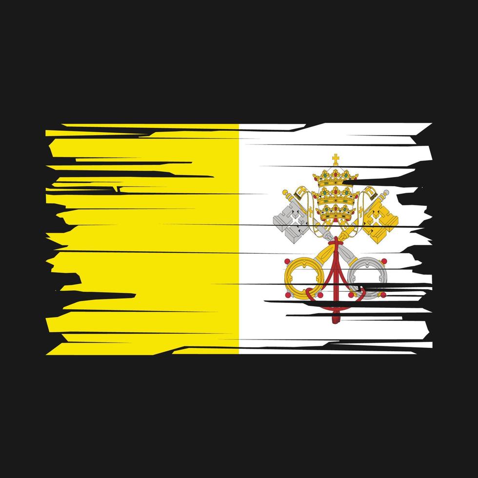Vaticaan vlag borstel vector