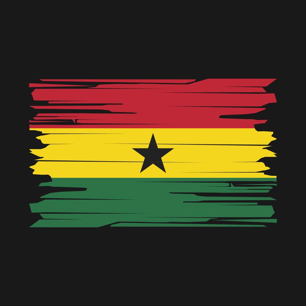 Ghana vlag borstel vector