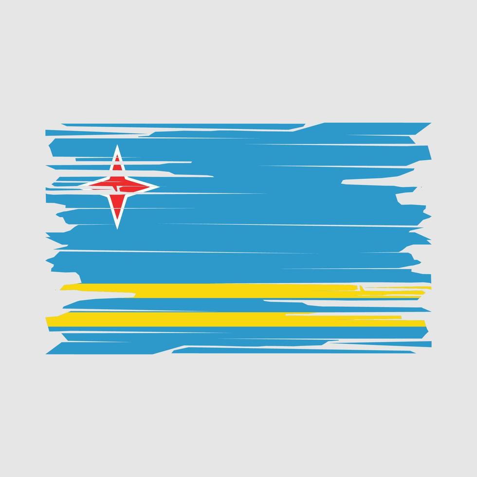 aruba vlag borstel vector