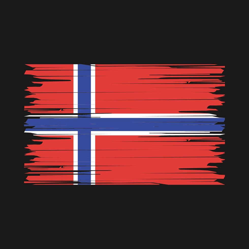 Noorse vlag borstel vector