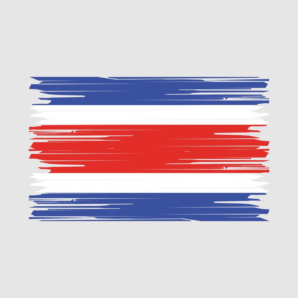 costa rica vlag borstel vector