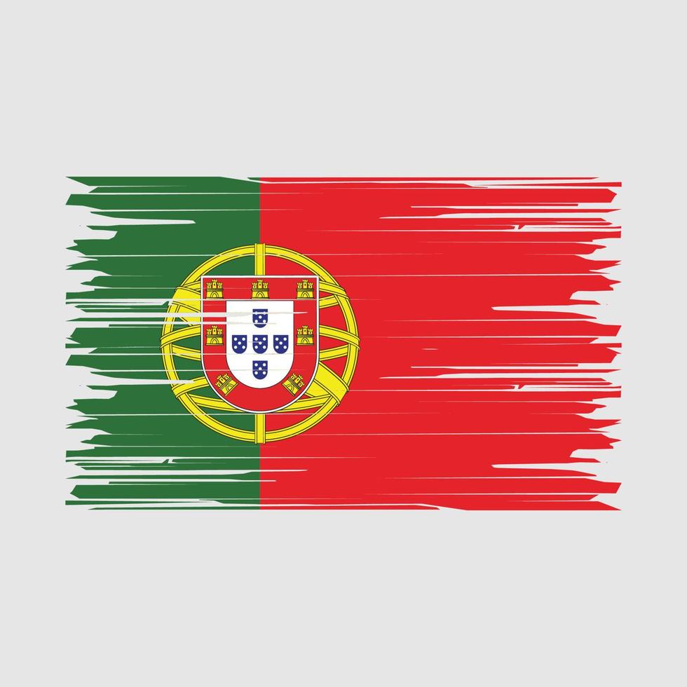 Portugese vlagborstel flag vector