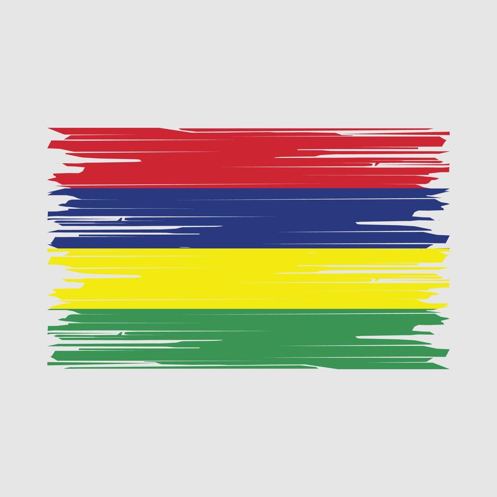 Mauritius vlagborstel vector