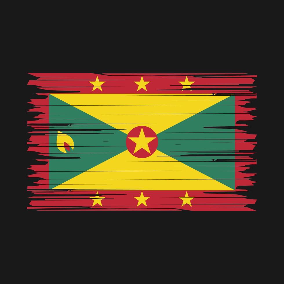 grenada vlag borstel vector