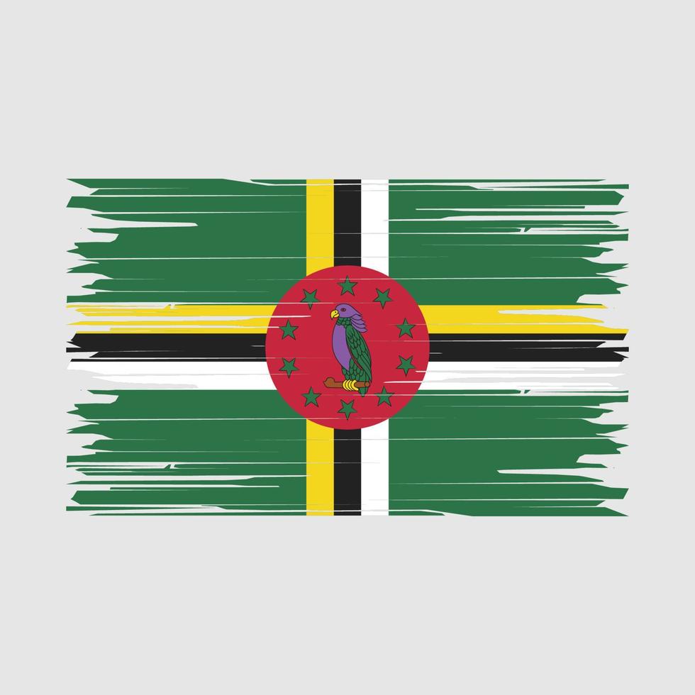 Dominica vlag borstel vector