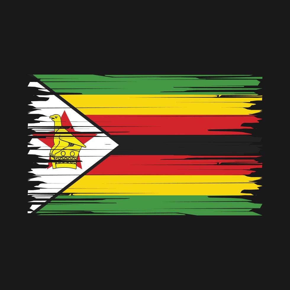 zimbabwaanse vlagborstel vector