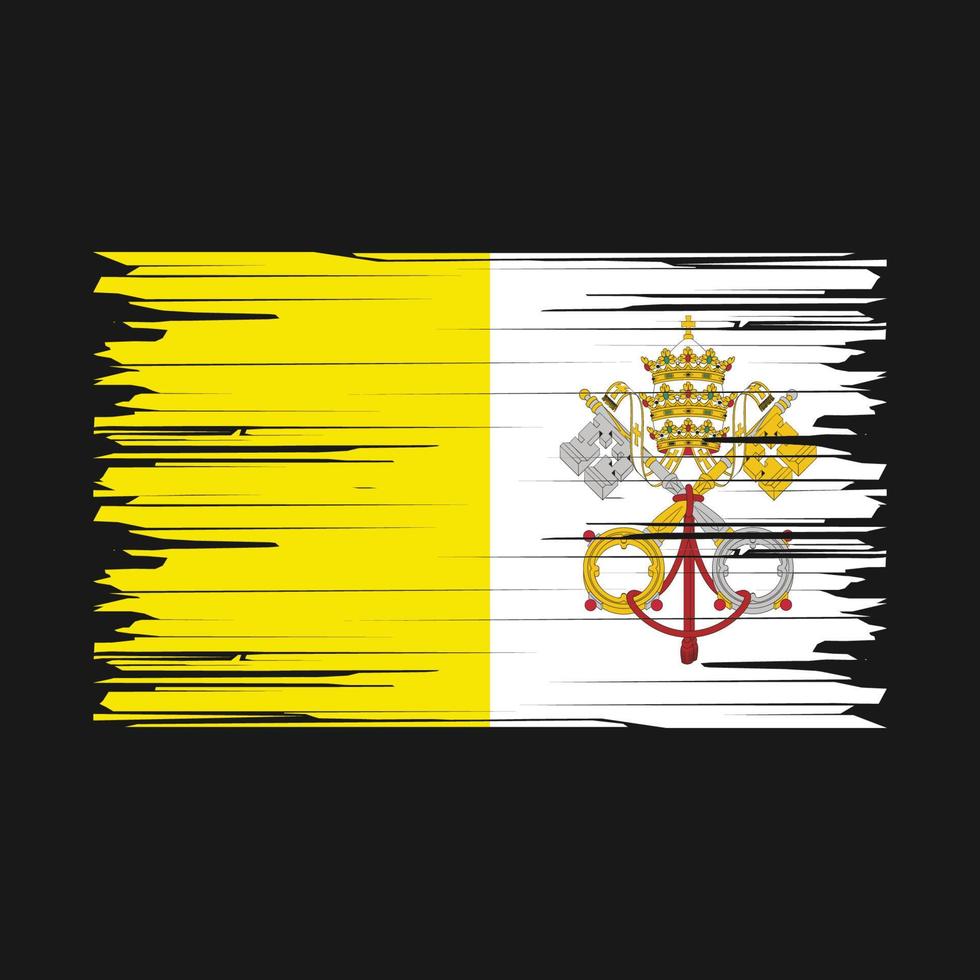 vaticaan vlag borstel vector