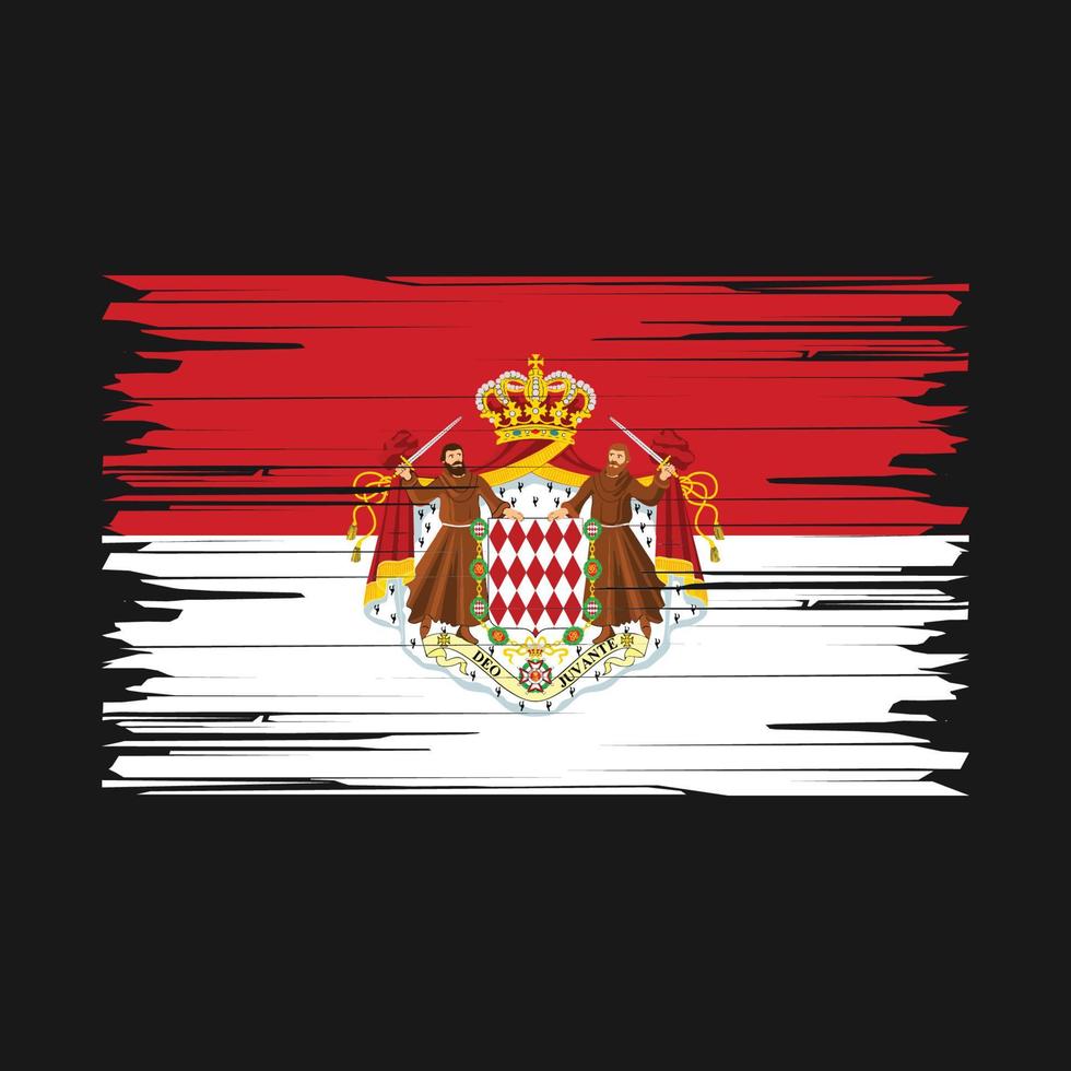 Monaco vlag borstel vector