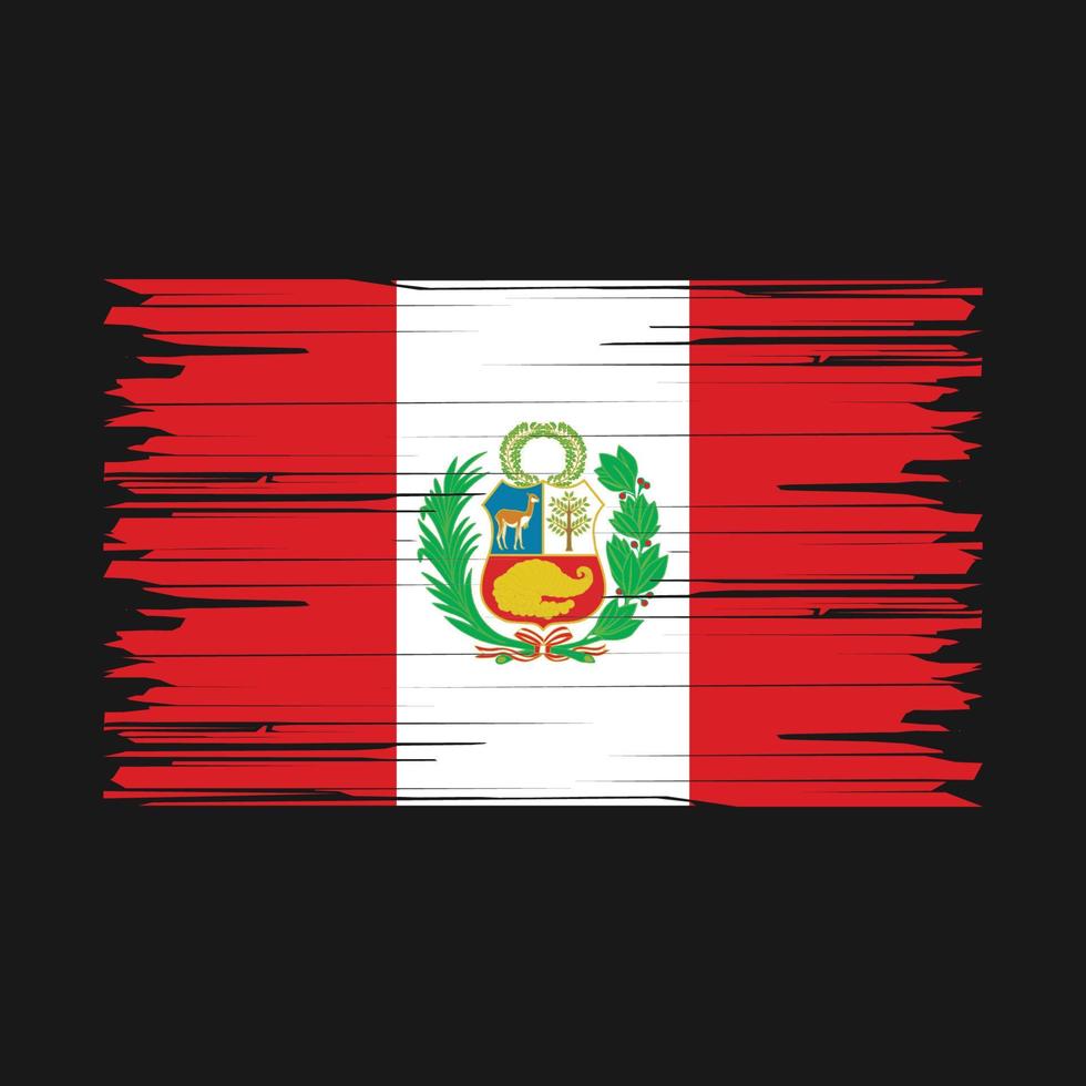 Peru vlag borstel vector