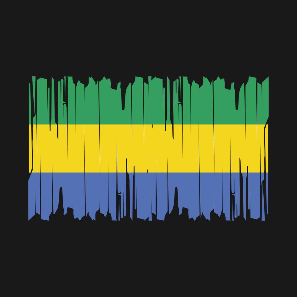 Gabon vlag borstel vector