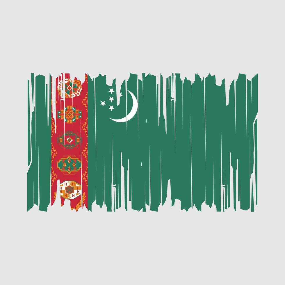 turkmenistan vlag borstel vector