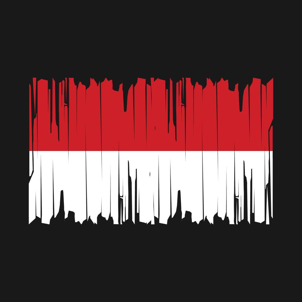 Monaco vlag borstel vector