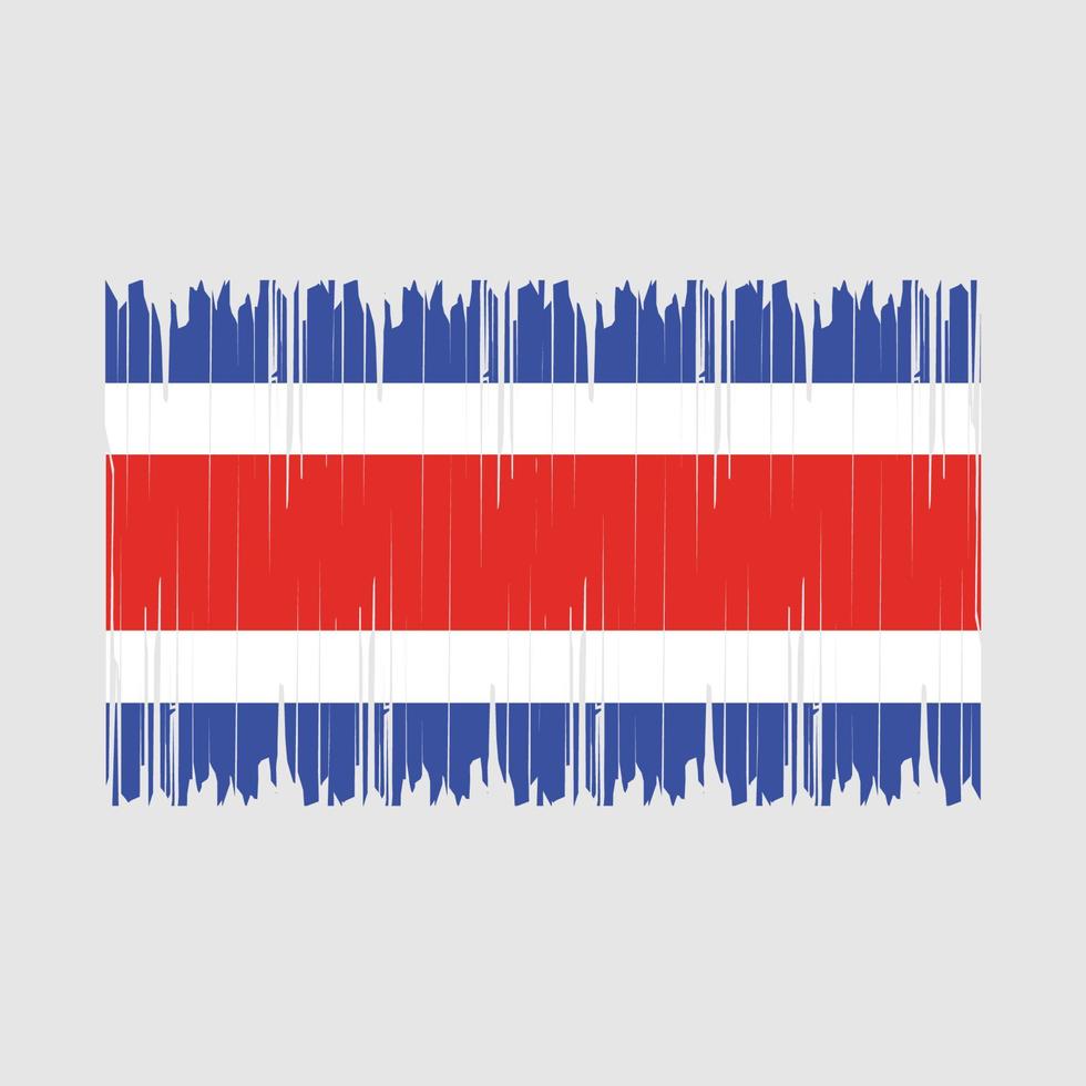 costa rica vlag borstel vector illustratie