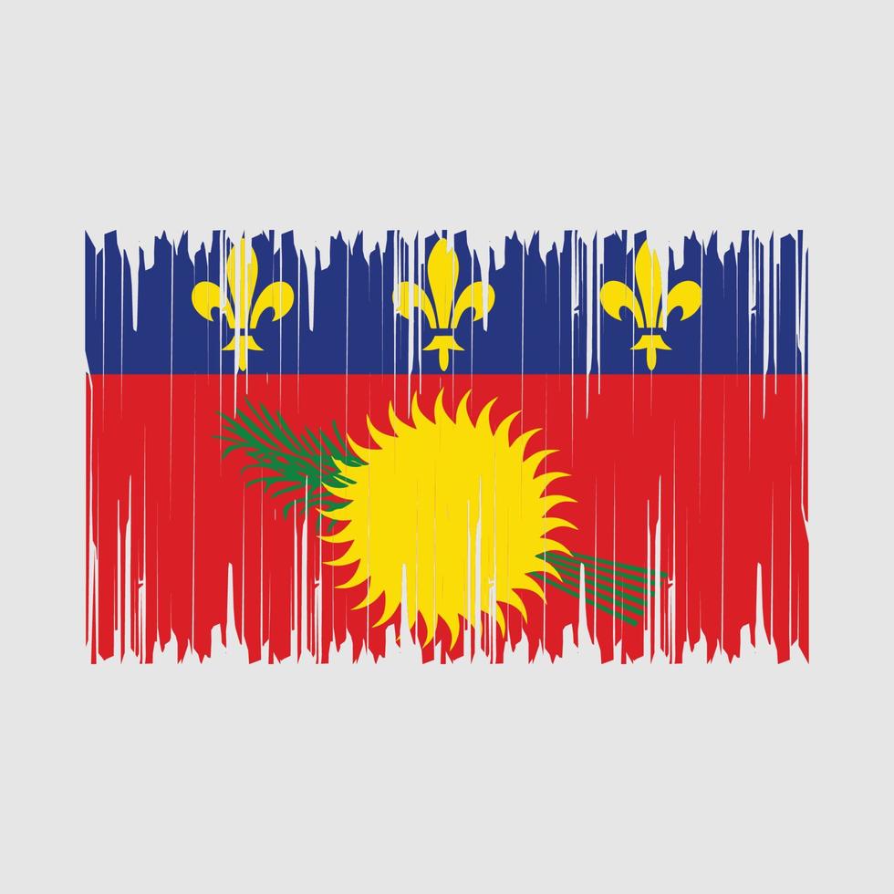 Guadeloupe vlag borstel vector illustratie