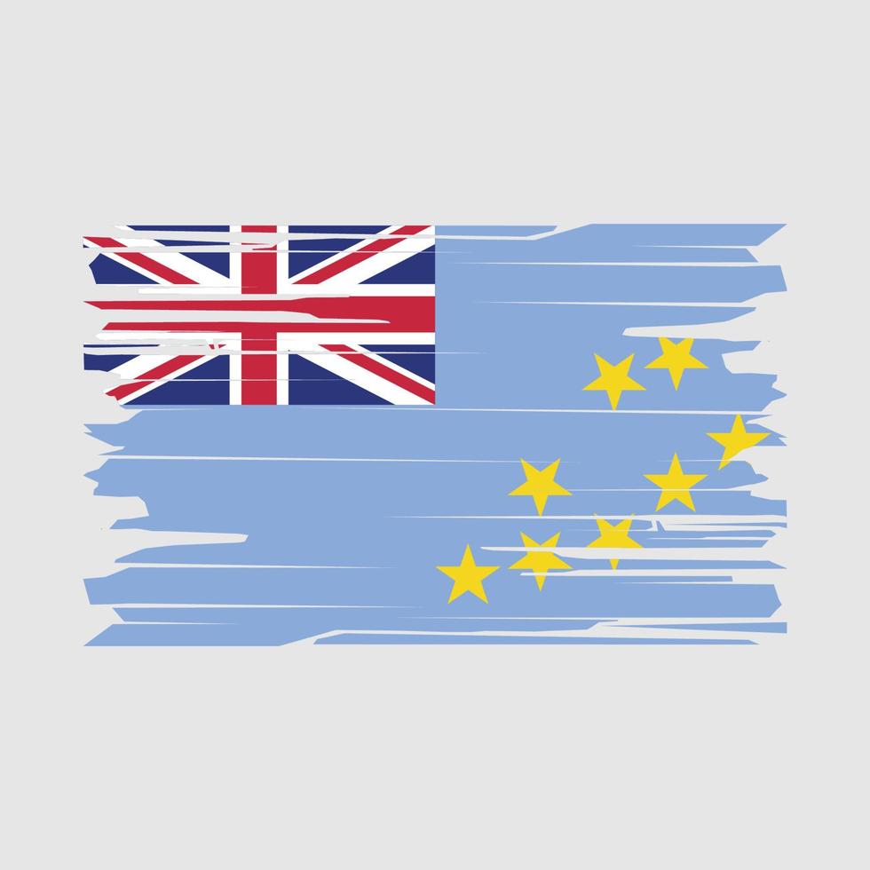 Tuvalu vlag borstel vector