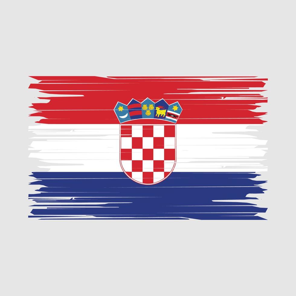 kroatië vlag borstel vector