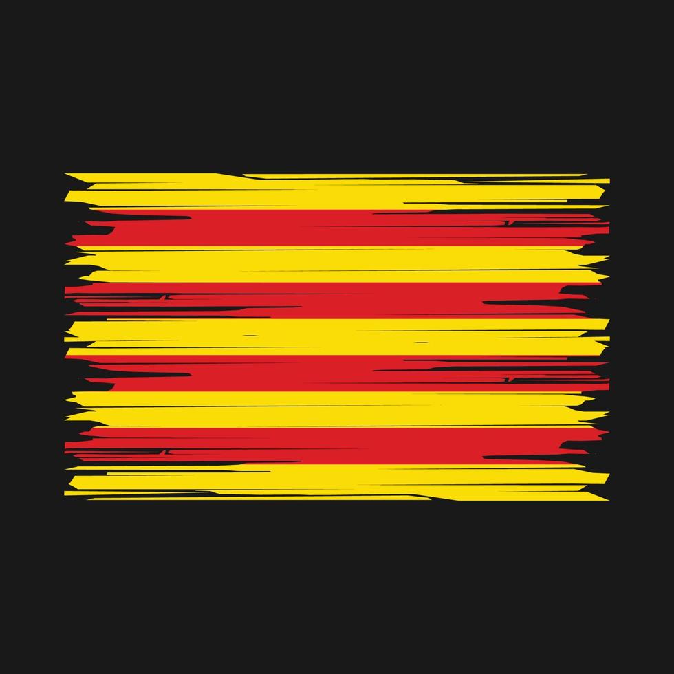 Catalonië vlag borstel vector