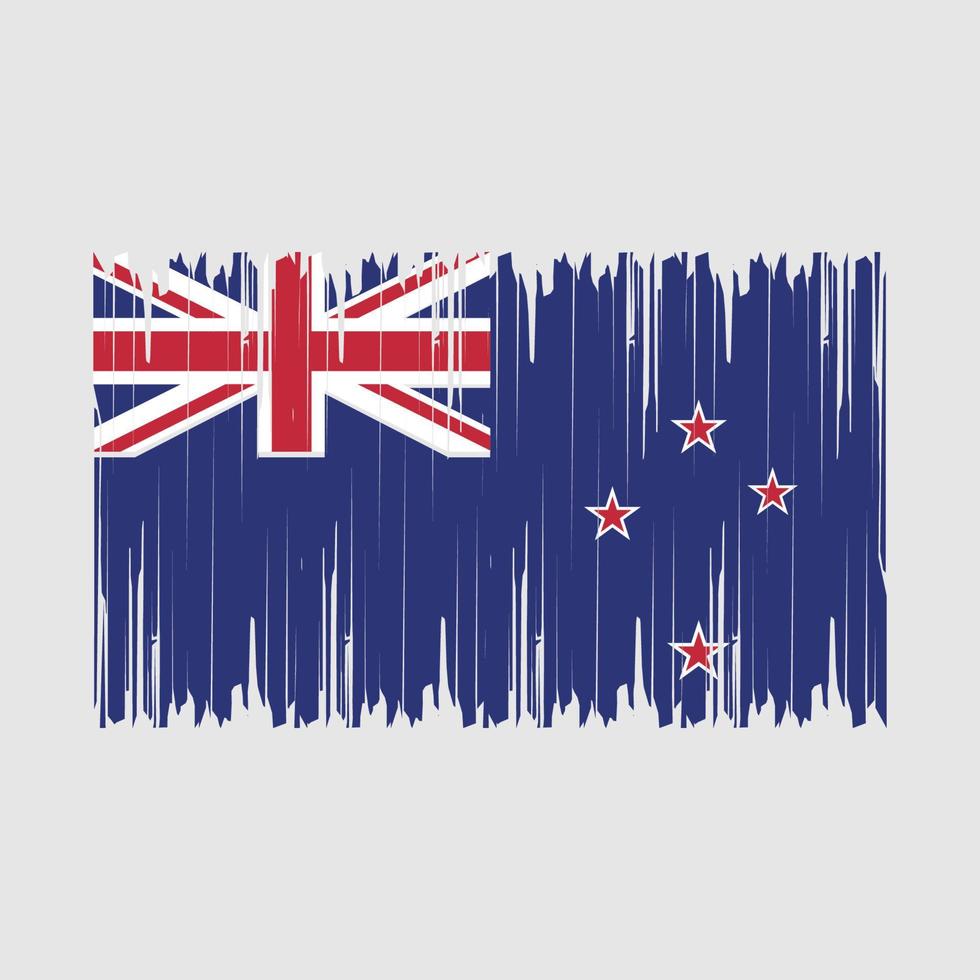 nieuw Zeeland vlag borstel vector illustratie