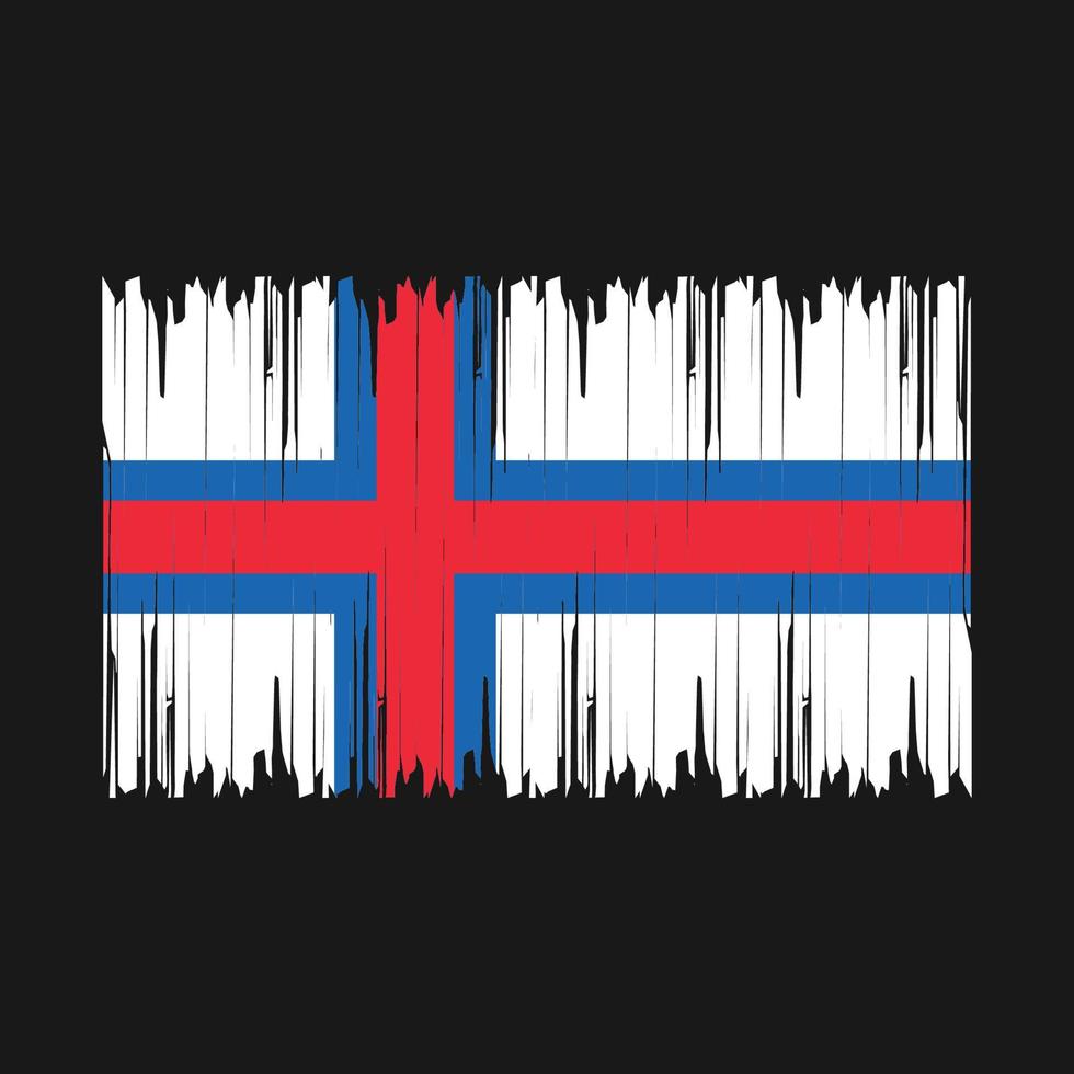 Faeröer eilanden vlag borstel vector illustratie