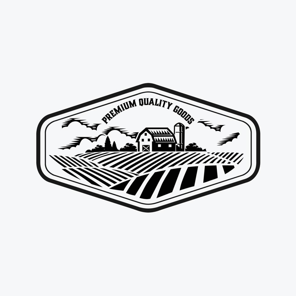 land boerderij boerderij embleem logo iillustration vector ontwerp. het beste voor boerderij boerderij verwant industrie logo