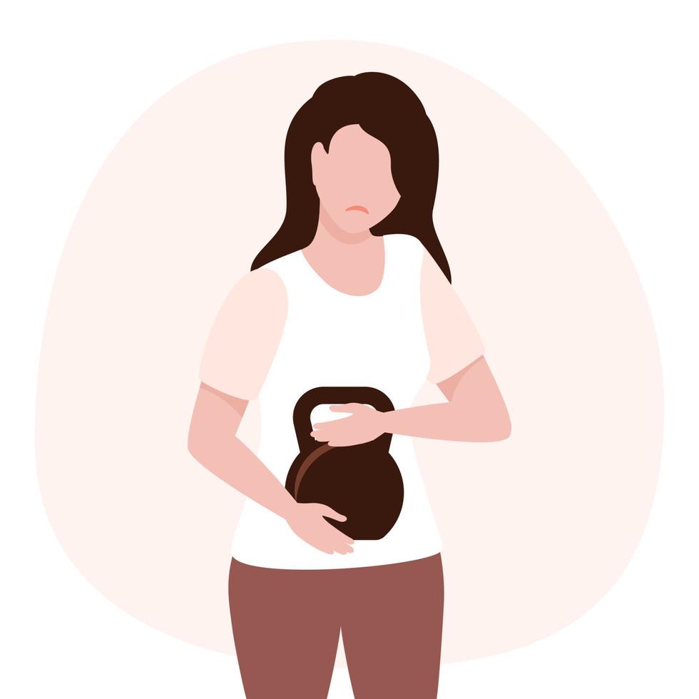 kettlebell vector illustratie. geïsoleerd Aan een wit achtergrond.